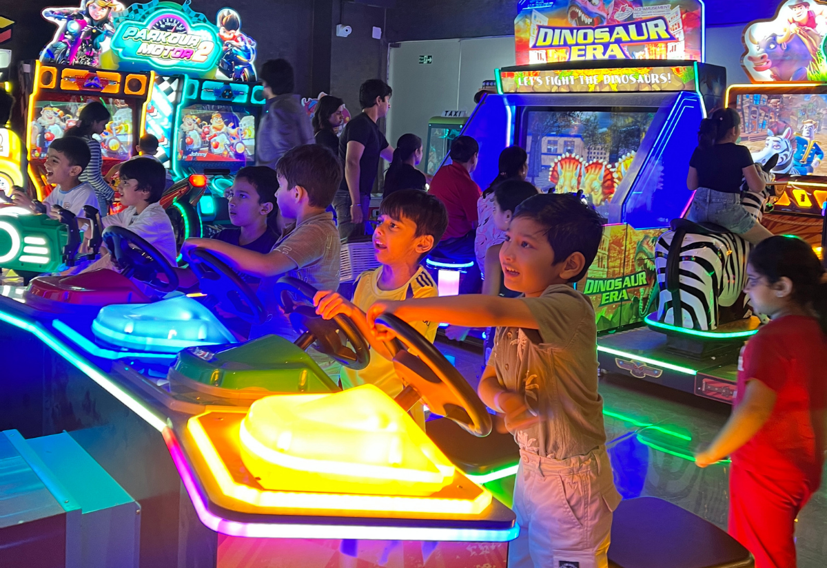 Children at the arcade